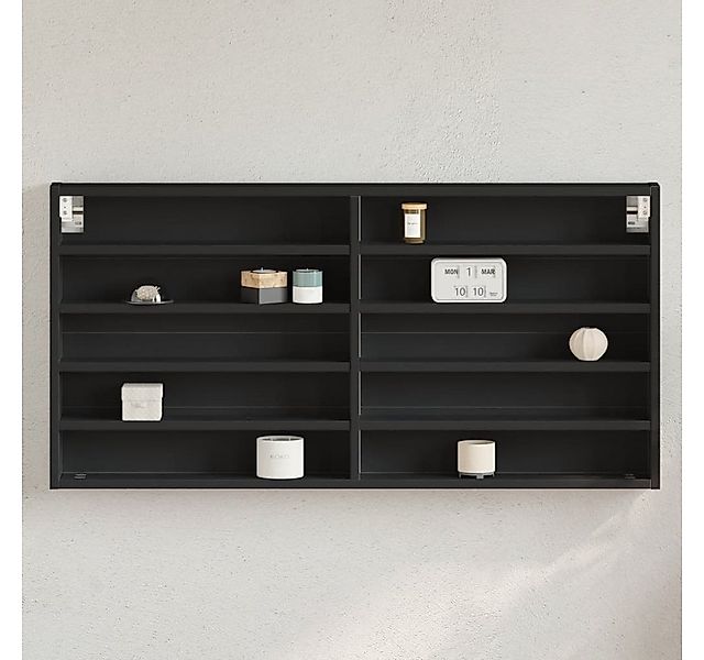 vidaXL Regal Vitrinenschrank Schwarz 100x8,5x50 cm günstig online kaufen