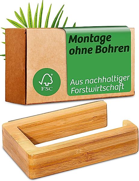 Praknu Toilettenpapierhalter Klopapierhalter ohne Bohren - günstig online kaufen