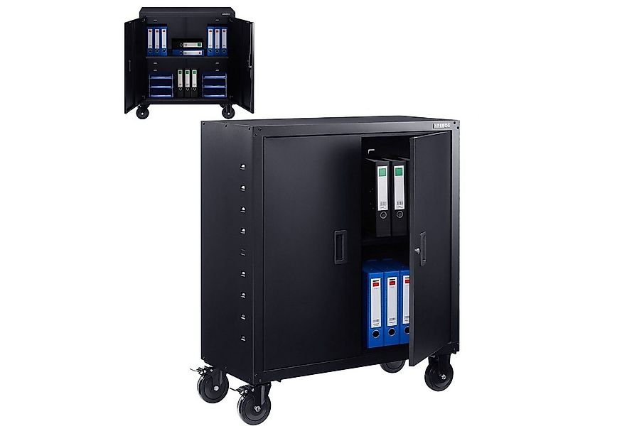 Arebos Aktenschrank Aktenschrank Büroschrank Materialschrank Stahlschrank 9 günstig online kaufen