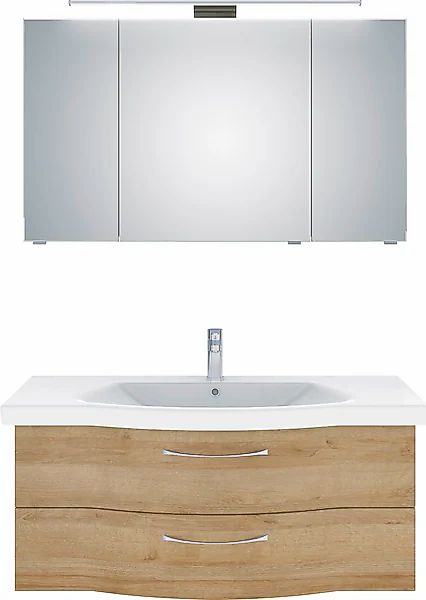 Saphir Badmöbel-Set »6005 Sprint Keramik-Waschtisch mit LED-Spiegelschrank, günstig online kaufen