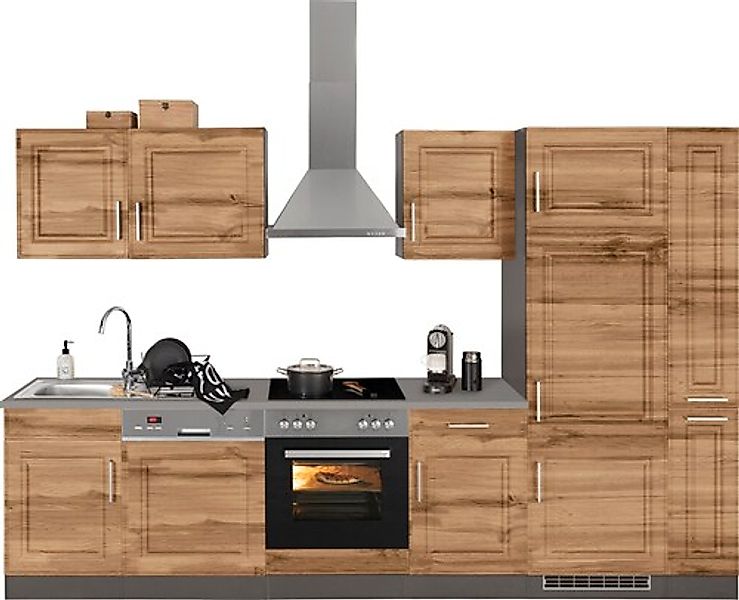 HELD MÖBEL Küchenzeile »Stockholm«, Breite 310 cm, mit hochwertigen MDF Fro günstig online kaufen