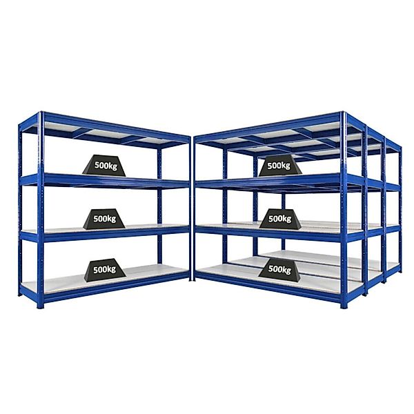 PROREGAL Mega Deal 4x Schwerlastregal Dino HxBxT 180x200x60cm 4 Melamin-Ebe günstig online kaufen