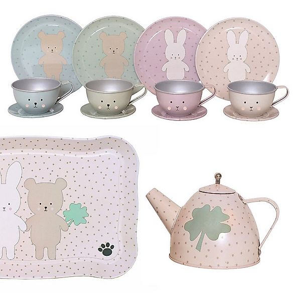 JaBaDaBaDo Puppengeschirr Teeservice Bunny & Teddy Natur 3J+, (15-tlg), ink günstig online kaufen