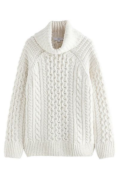Next Longpullover Rollkragenpullover mit Zopfmuster und Wollanteil (1-tlg) günstig online kaufen