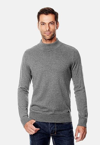 Vincenzo Boretti V-Ausschnitt-Pullover tailliert Stehkragen günstig online kaufen