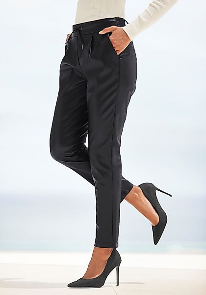LASCANA Schlupfhose, aus Lederimitat, bequeme Stoffhose, elegant-chic günstig online kaufen
