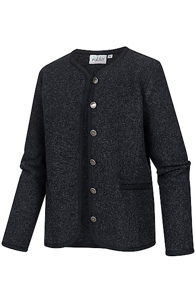 Nübler Trachtenstrickjacke Walkjacke Sina in Dunkelblau günstig online kaufen