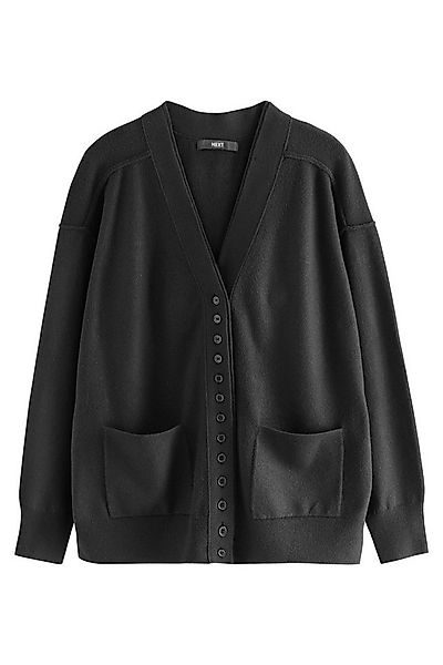 Next Strickjacke Superweiche Strickjacke mit V-Ausschnitt +Taschen (1-tlg) günstig online kaufen