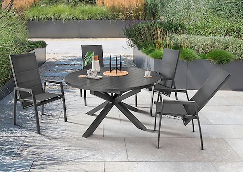Destiny Garten-Essgruppe »COSTA ARONA« 5 Stk. tlg. 4 Hochlehner Textilene, günstig online kaufen