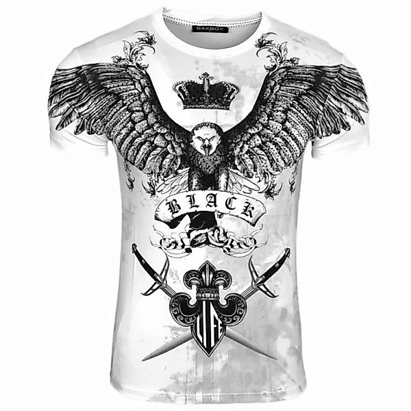 Baxboy T-Shirt Baxboy T-Shirt mit Strasssteinen und Frontprint Totenkopf günstig online kaufen