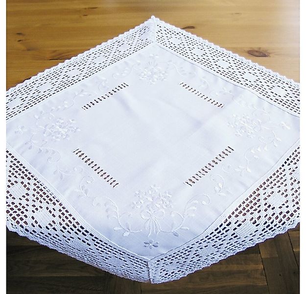 matches21 HOME & HOBBY Tischdecke Tischdecke BRIT Häkelkante & Stick Landha günstig online kaufen