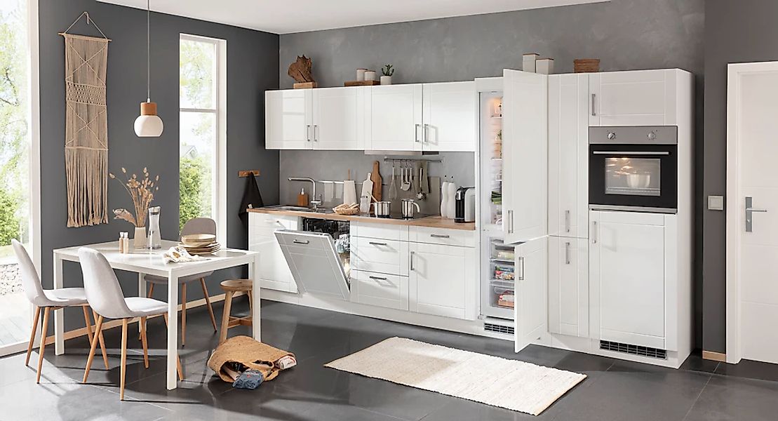 KOCHSTATION Küchenzeile »KS-Tinnum«, mit E-Geräten, Breite 390 cm günstig online kaufen