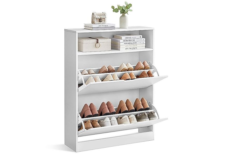 VASAGLE Schuhschrank Schuhregal Mit 2 oder 3 Klappen und zusätzlichen Fäche günstig online kaufen