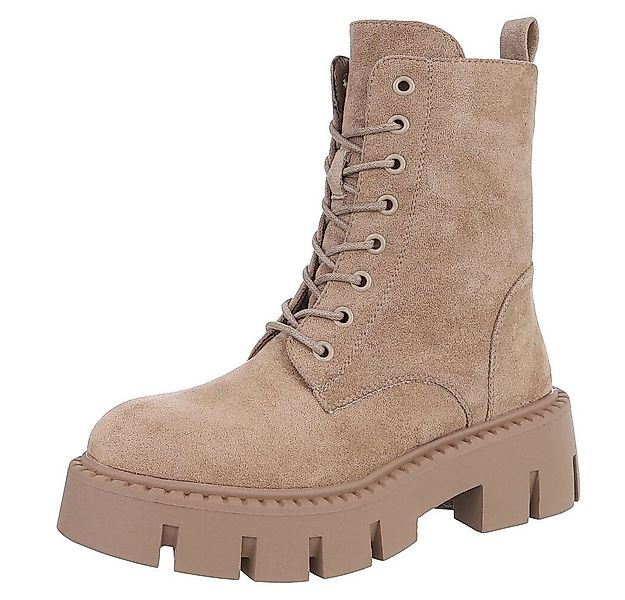 Ital-Design Damen Stiefel mit robustem Design für Alltag und Freizeit Schnü günstig online kaufen
