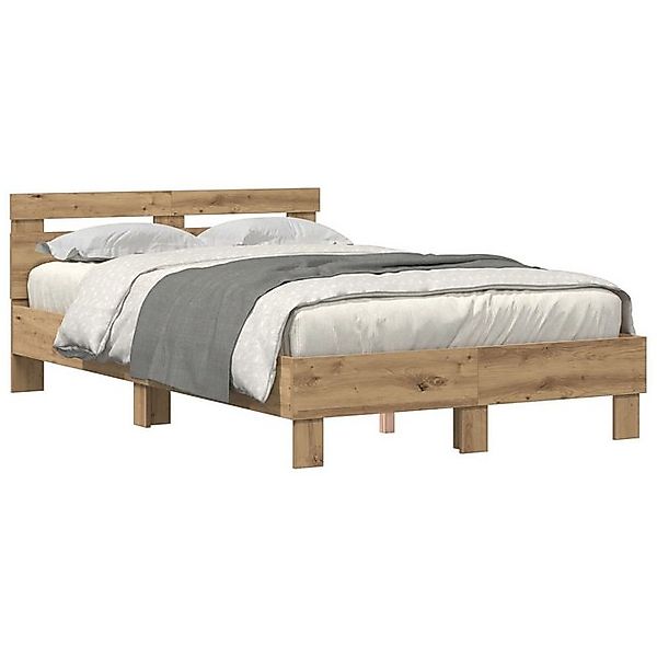 vidaXL Bett Eichenbettgestell Handgefertigte Eiche Massivholz Eiche (1-tlg) günstig online kaufen