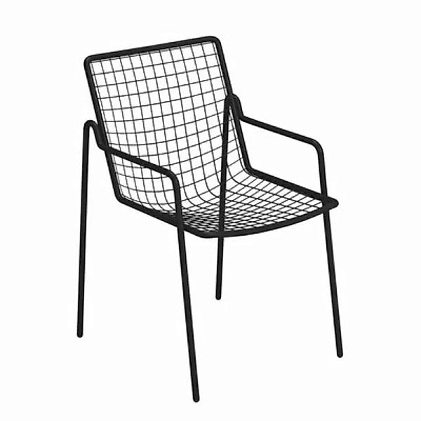Stapelbarer Sessel Rio R50 metall schwarz / Metall - Emu - Schwarz günstig online kaufen