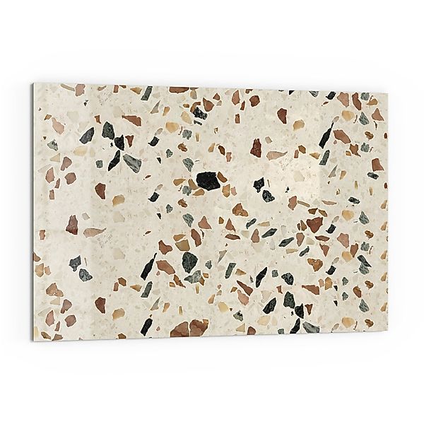 DEQORI Küchenrückwand 'Bunter Terrazzo-Stil', Glas Spritzschutz günstig online kaufen