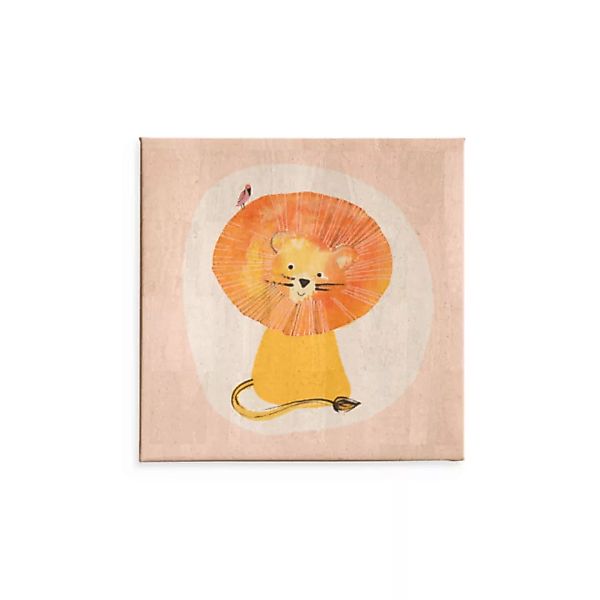 Kunstdruck Wanddekoration Wandbilder Aus Kork "Lion With a Bird" günstig online kaufen