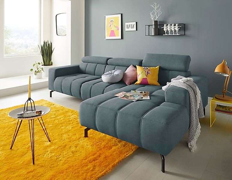 DOMO collection Ecksofa »Cunelli tolle Sitznähte als Designelement, fester günstig online kaufen