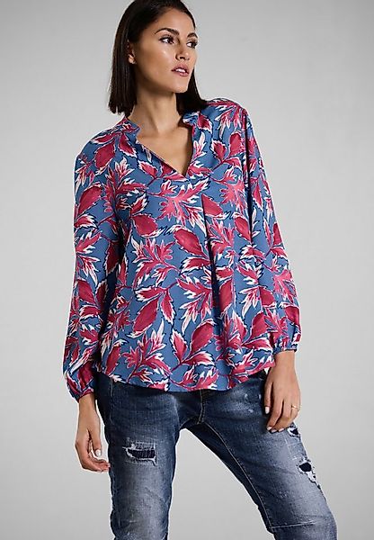 Andijamo-Fashion Schlupfbluse SHADOW BLOOM Ausdrucksstarker Print mit Blatt günstig online kaufen