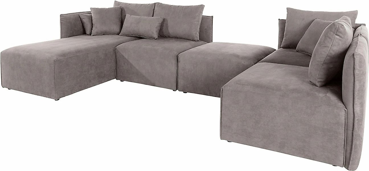 OTTO home Wohnlandschaft "Nöre U-Form" 5 Teile, in vielen Bezugsqualitäten günstig online kaufen