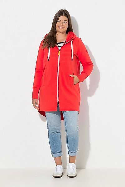 Laurasøn Sweatjacke Sweatjacke lang geschnitten Kapuze Langarm günstig online kaufen