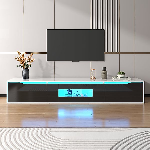 Merax Lowboard mit LED und Klapptüren, günstig online kaufen
