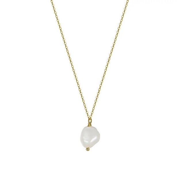 Runde Perlé Perlenkette Bianca Kette mit Perle, handgefertigte Halskette, S günstig online kaufen