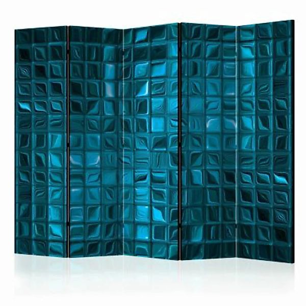 artgeist Paravent Azure Mosaic II [Room Dividers] blau Gr. 225 x 172 günstig online kaufen