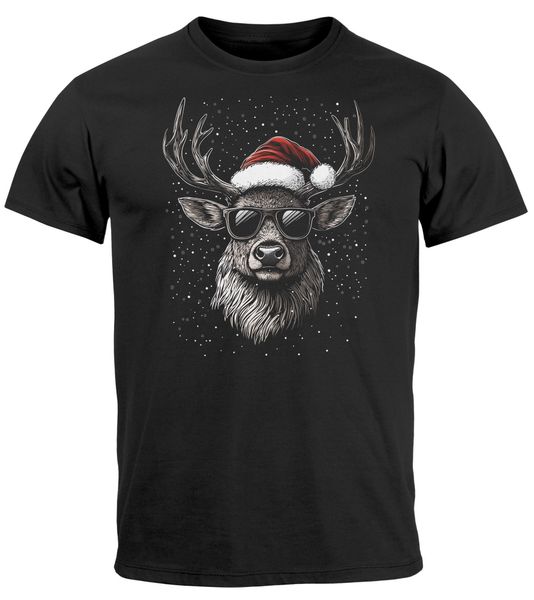 MoonWorks Print-Shirt Herren T-Shirt Weihnachten Rentier günstig online kaufen