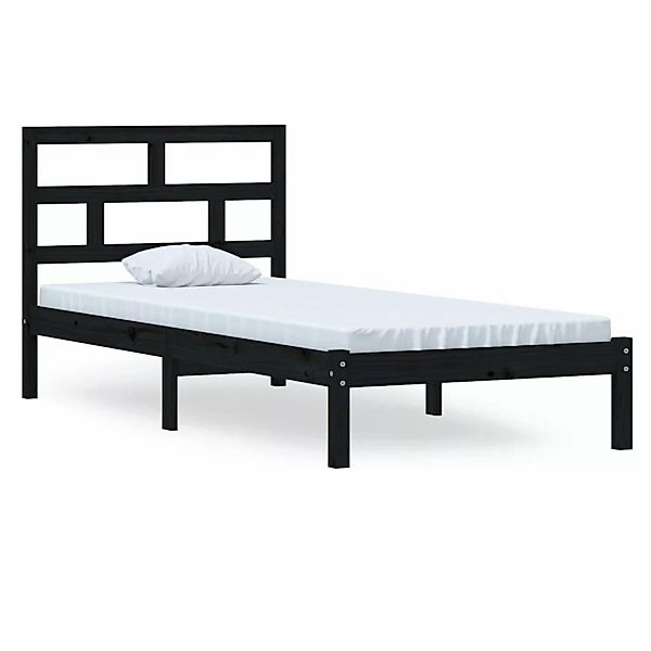 Vidaxl Massivholzbett Schwarz Kiefer 100x200 Cm günstig online kaufen