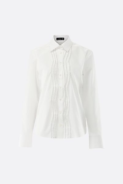 Hemdbluse mit Falten aus Popeline günstig online kaufen