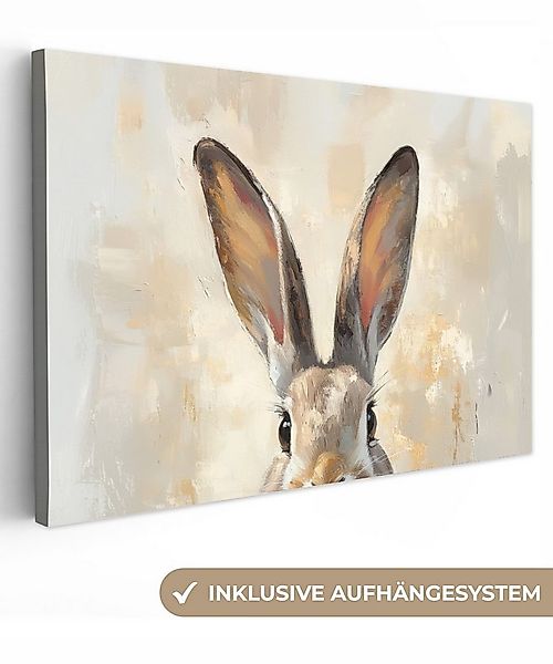 OneMillionCanvasses® Leinwandbild Hase - Ohren - Braun - Ostern Deko, Fotod günstig online kaufen