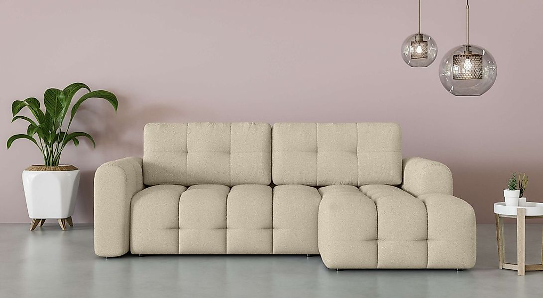 INOSIGN Ecksofa "Manilla, wahlweise mit Bettfunktion, B/T/H 265/170/91 cm", günstig online kaufen