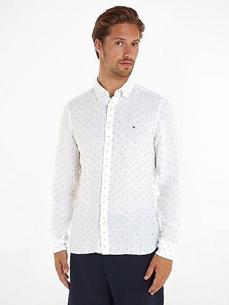 Tommy Hilfiger Langarmhemd LINEN FIL COUPE SF SHIRT modisch gepunktet günstig online kaufen