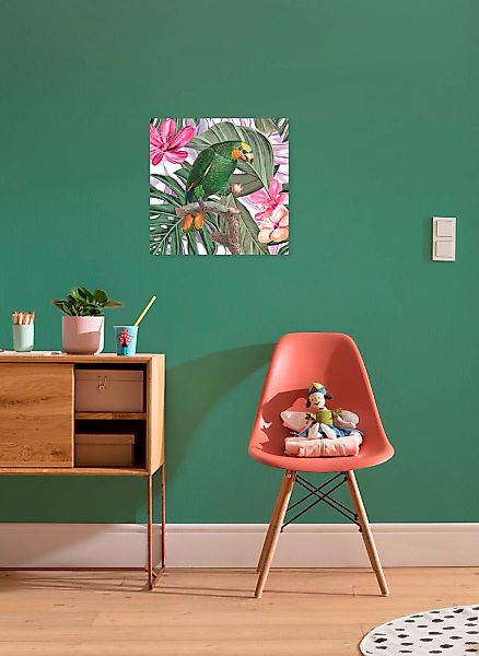 Komar Leinwandbild "Hibiscus Flirt - Größe 40 x 40 cm" Natur 1 Stk. tlg. Ke günstig online kaufen
