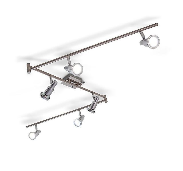 B.K.Licht Deckenleuchte moderne LED Deckenlampe 6-flammig 180cm Metall matt günstig online kaufen