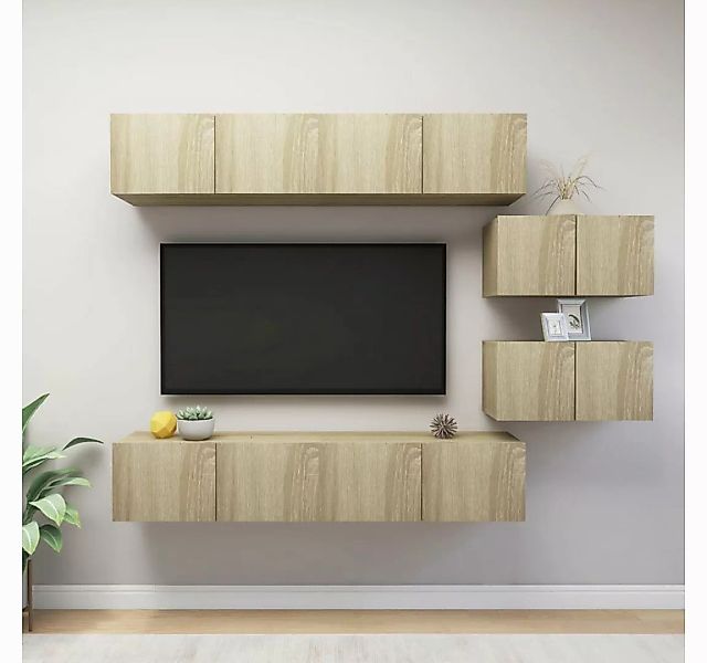 vidaXL TV-Schrank 6-tlg TV-Schrank-Set Sonoma Eiche Spanplatte günstig online kaufen