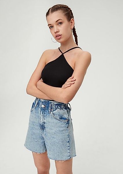 QS Jeansshorts Jeans-Shorts Paper Bag / Relaxed Fit / High Rise / Semi Wide günstig online kaufen