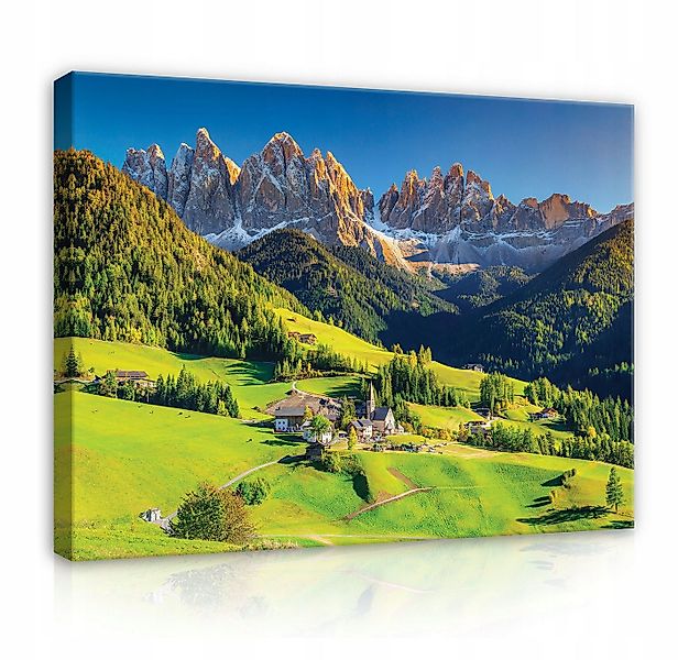 Wallarena Leinwandbild Berge Wald Natur Landschaft Alpen Grün Wandbild Groß günstig online kaufen