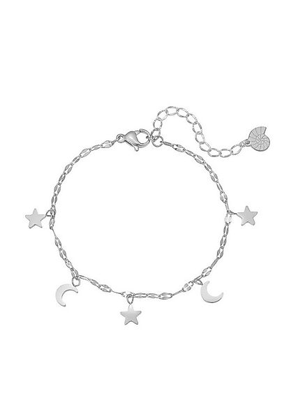 Hey Happiness Gliederarmband Stern Halbmond Anhänger, vergoldet 18K Roségol günstig online kaufen