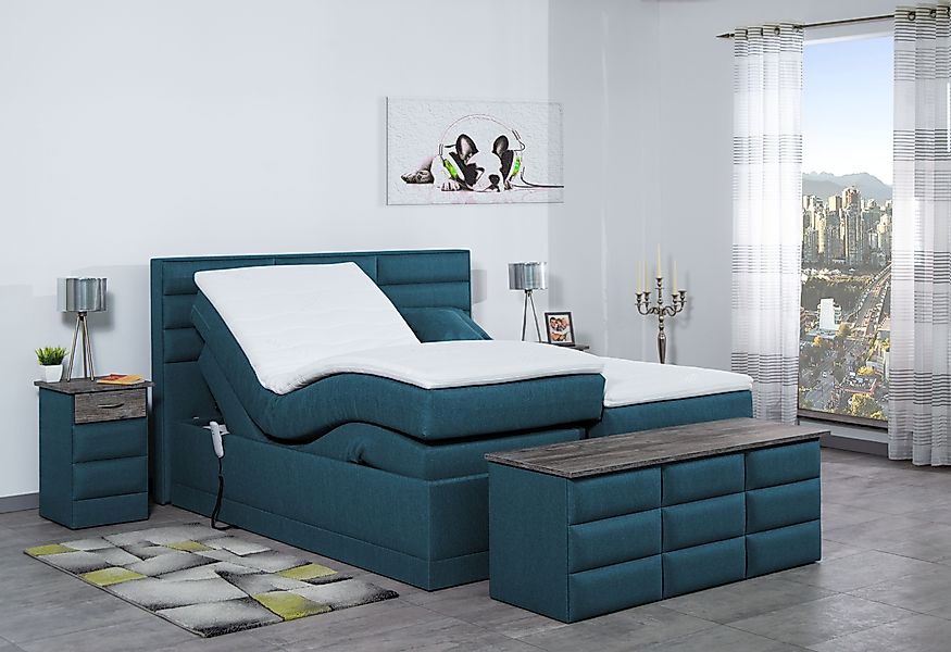 Meisterbetten Boxspringbett Pino (mit Motor, 7-Zonen günstig online kaufen