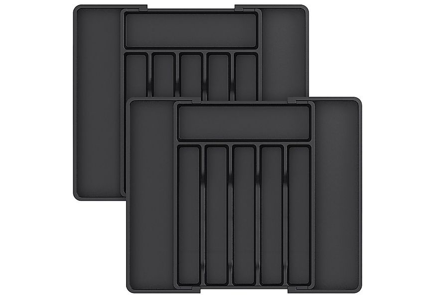 Lifewit Besteckeinsatz Besteckkasten für Schubladen, Verstellbarer Besteckh günstig online kaufen