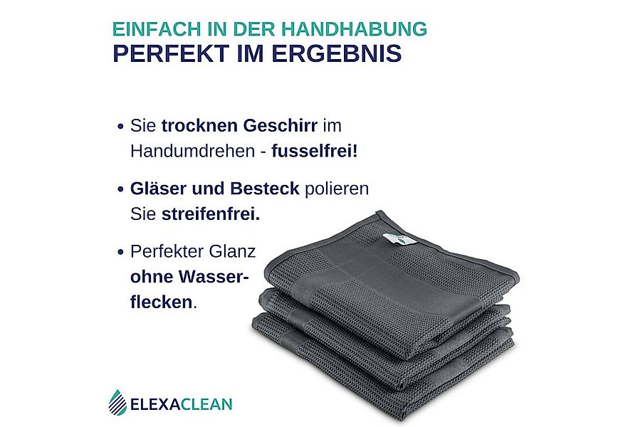 ELEXACLEAN Geschirrtuch Küchentücher Mikrofaser Poliertücher, (Set, 6-tlg., günstig online kaufen