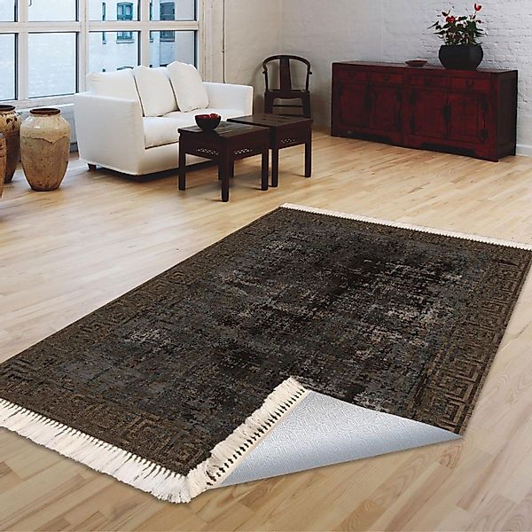Jungengel Textilien Teppich Flurteppich Elegant Braun günstig online kaufen