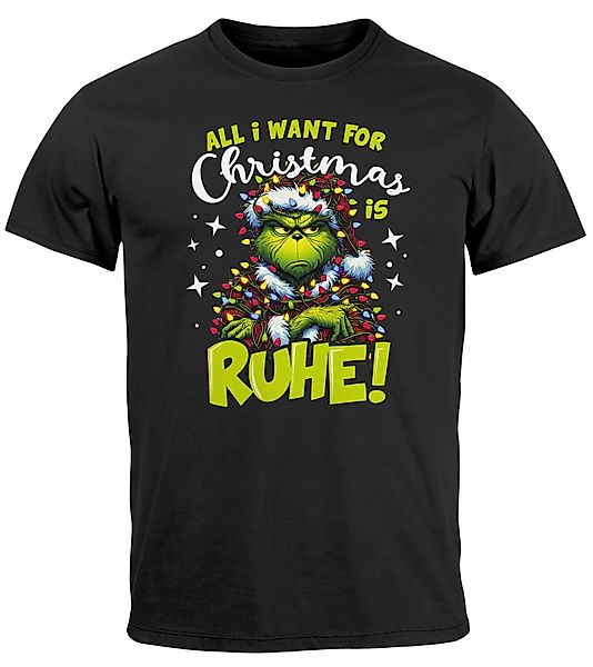 MoonWorks Print-Shirt Herren T-Shirt Weihnachten Ruhe günstig online kaufen