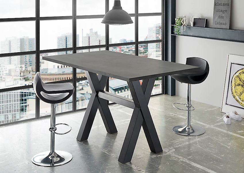 Mäusbacher Bartisch Gestell in X-Form (Breite 120, 140 oder 160 cm) günstig online kaufen