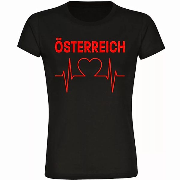 multifanshop T-Shirt Damen Österreich - Herzschlag - Frauen günstig online kaufen