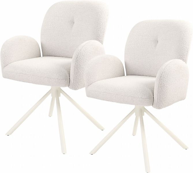 TOM TAILOR HOME Armlehnstuhl "PEBBLE ARMCHAIR" (Set) 2 Stk. Webstoff Bouclé günstig online kaufen