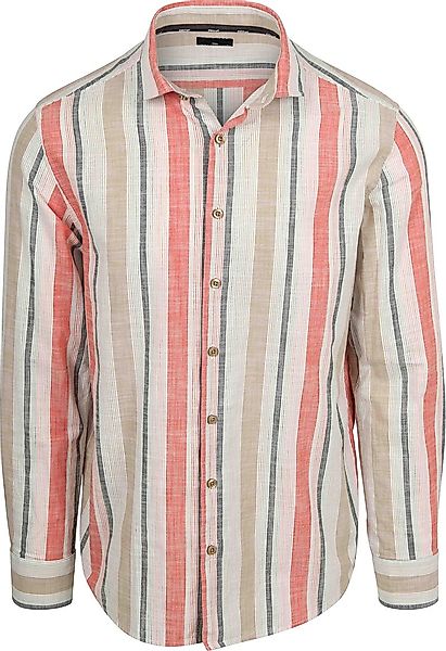 State of Art Hemd Gestreift Rot - Größe 4XL günstig online kaufen